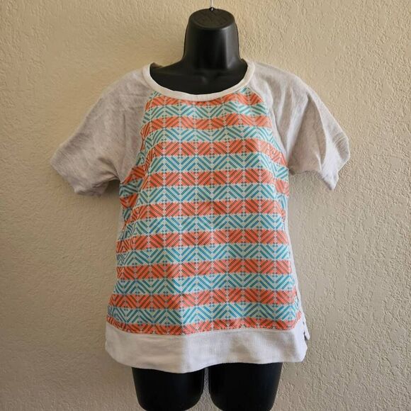 J. Crew Paneled Surf Stripe Top - Picture 2 of 7